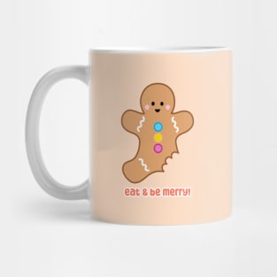 Eat & Be Merry! Gingerbread Cookie | by queenie's cards Mug